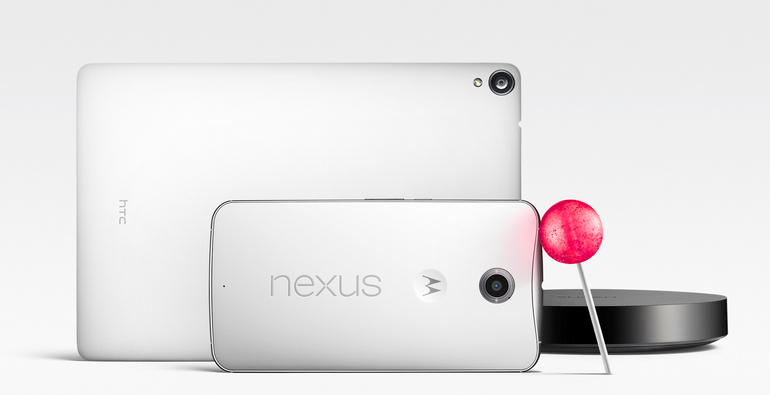 Android Lollipopを搭載するNexus 9とNexus 6